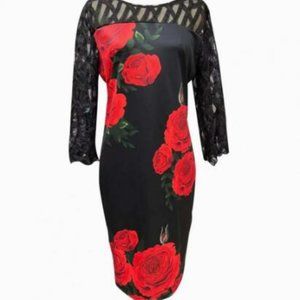 Plus Size Women's Summer Dress Elegant Floral Prin